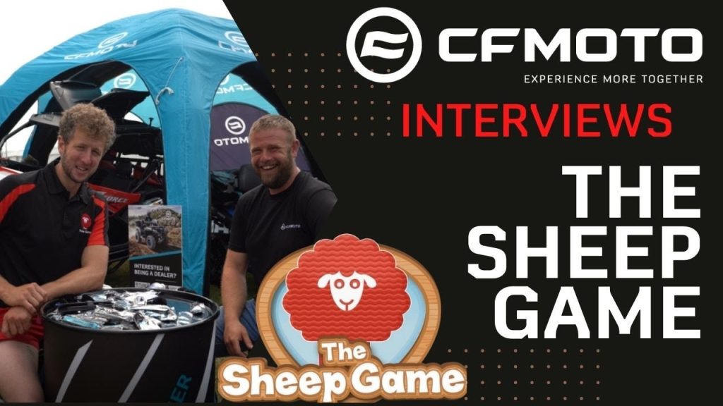 CFMOTO UK interviu „SHHEEP GAME“ savo keturratyje CFORCE 625 – „Royal Highland Show 2022“