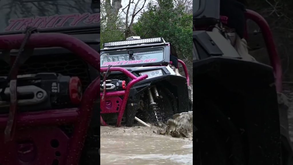 The pink RZR is back in action 😮‍💨 #4x4 #atv #atvfails #atvnews #polaris #mudding